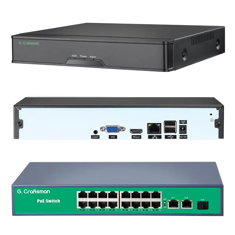 GX-HFI-M8C-K16 Cheap Economical 8MP POE Smart Home Security Camera 16 Channel NVR Register Kits with Intelligent Analysi — view 4