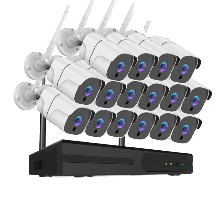 EseeCloud 16CH Outdoor Security 5MP Network Camera Kit Surveillance System Wireless Wifi Nvr Kit 3MP 16CH Security Camer — view 1