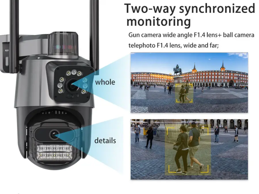 Icsee 8CH 6MP Wireless Security Camera System 8CH WiFi Outdoor PTZ Camera Nvr Kit 6MP WiFi NVR Dual Lens Camera System — image 4