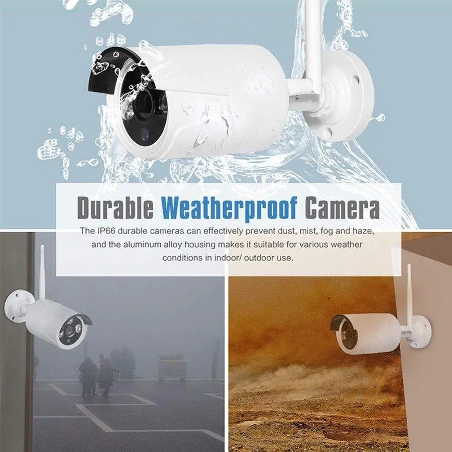 Tuya Smart 3MP 4CH OUtdoor Wifi NVR Camera Kit Night Vision 2MP HDD 4CH NVR Wireless Security Camera System WiFi NVR Kit — image 3
