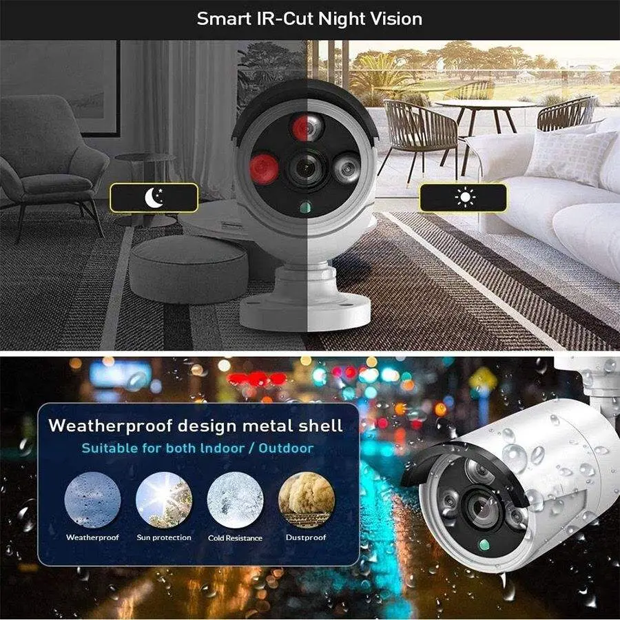 Tuya Smart 3MP 4CH OUtdoor Wifi NVR Camera Kit Night Vision 2MP HDD 4CH NVR Wireless Security Camera System WiFi NVR Kit — image 4