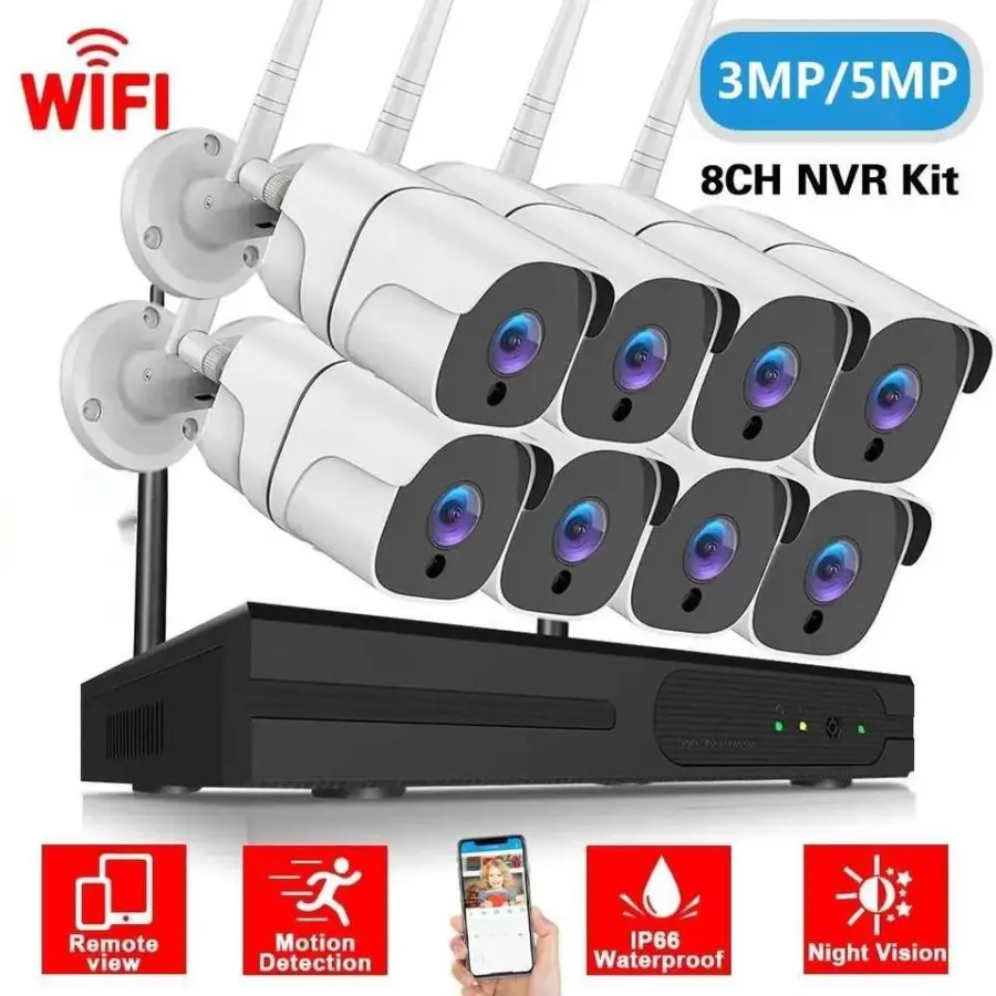 EseeCloud 16CH Outdoor Security 5MP Network Camera Kit Surveillance System Wireless Wifi Nvr Kit 3MP 16CH Security Camera System — image 3