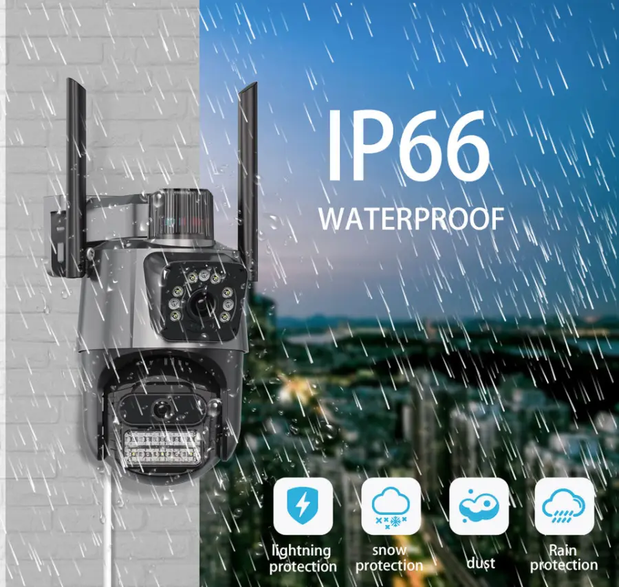 Icsee 4CH 9MP 8X Zoom Wireless Security Camera System 8X Zoom WiFi Outdoor PTZ Camera Nvr Kit 6MP WiFi Dual Lens Camera System — image 6