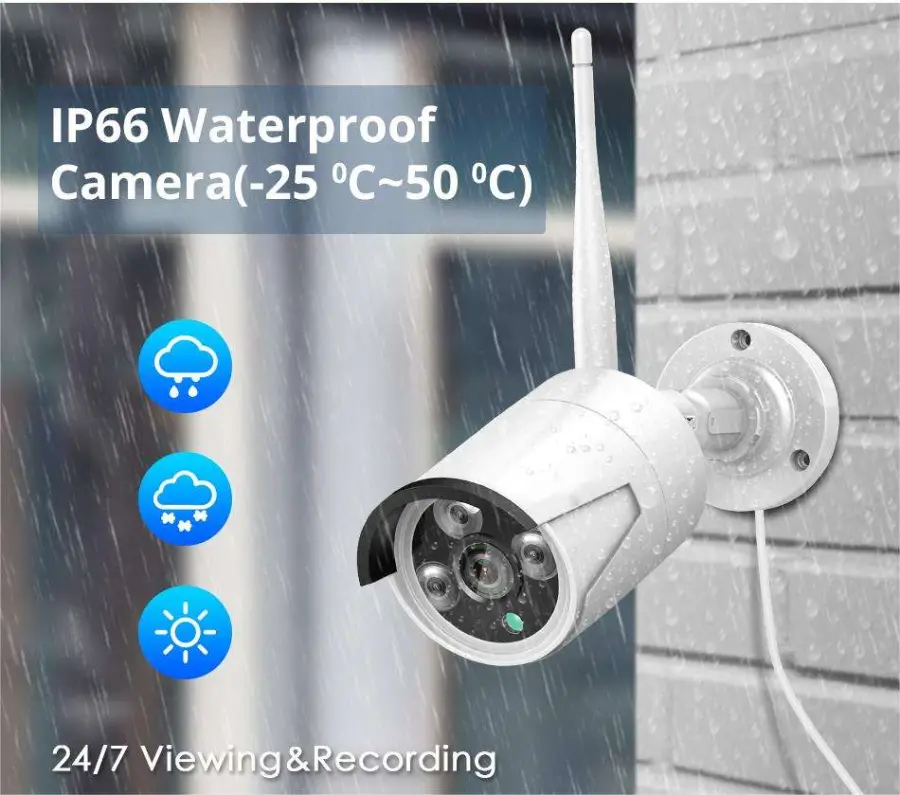 EseeCloud 4ch Security Wifi Camera Kit 12.5 Inch LCD Monir 3MP 5MP Wifi NVR Kit Camera IP Wireless Security Cctv Camera System — image 4