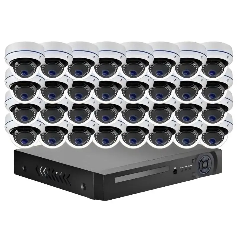 Xmeye 8MP 5MP 32CH Dome POE Security Camera System H.265 Two Way Audio 4K 8CH POE NVR CCTV Camera Kit Night Vision — view 1