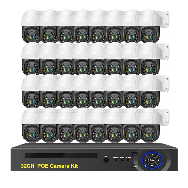 Xmeye 32CH NVR Kit 4K PTZ Cctv Camera System 8MP POE Security Camera System Detected Two Way Audio Ip66 H265 Poe Ip Came — view 1