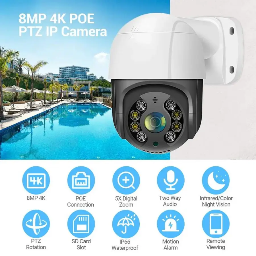 Xmeye 32CH NVR Kit 4K PTZ Cctv Camera System 8MP POE Security Camera System Detected Two Way Audio Ip66 H265 Poe Ip Camera Kit — image 3