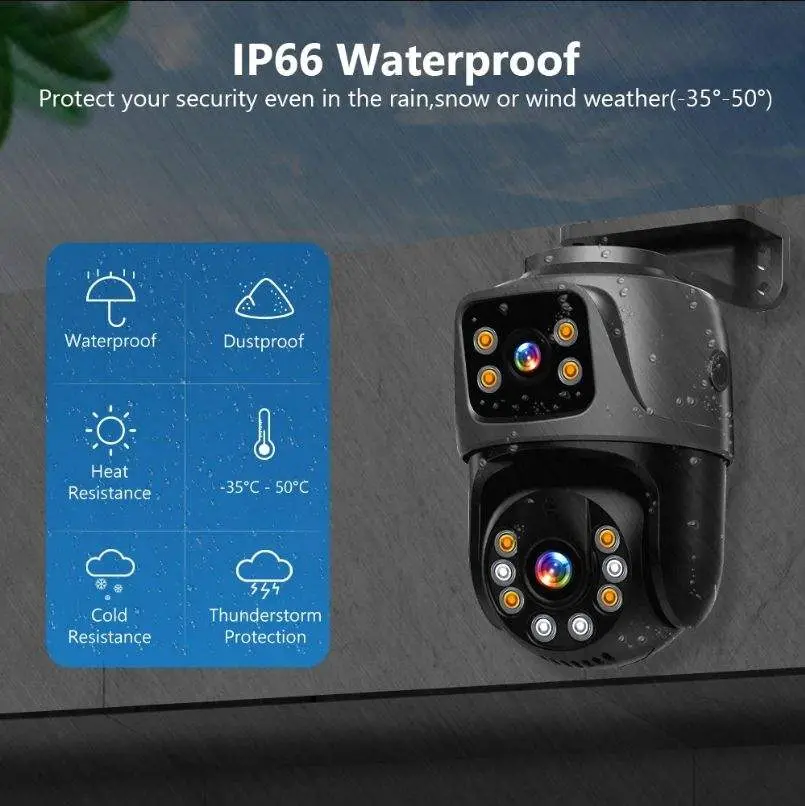 ICsee 8CH 6MP POE PTZ CCTV Camera Kit System Poe H.265 NVR Kit 3K Auto Tracking PTZ 4CH Dual Lens POE Security Camera Kit System — image 5