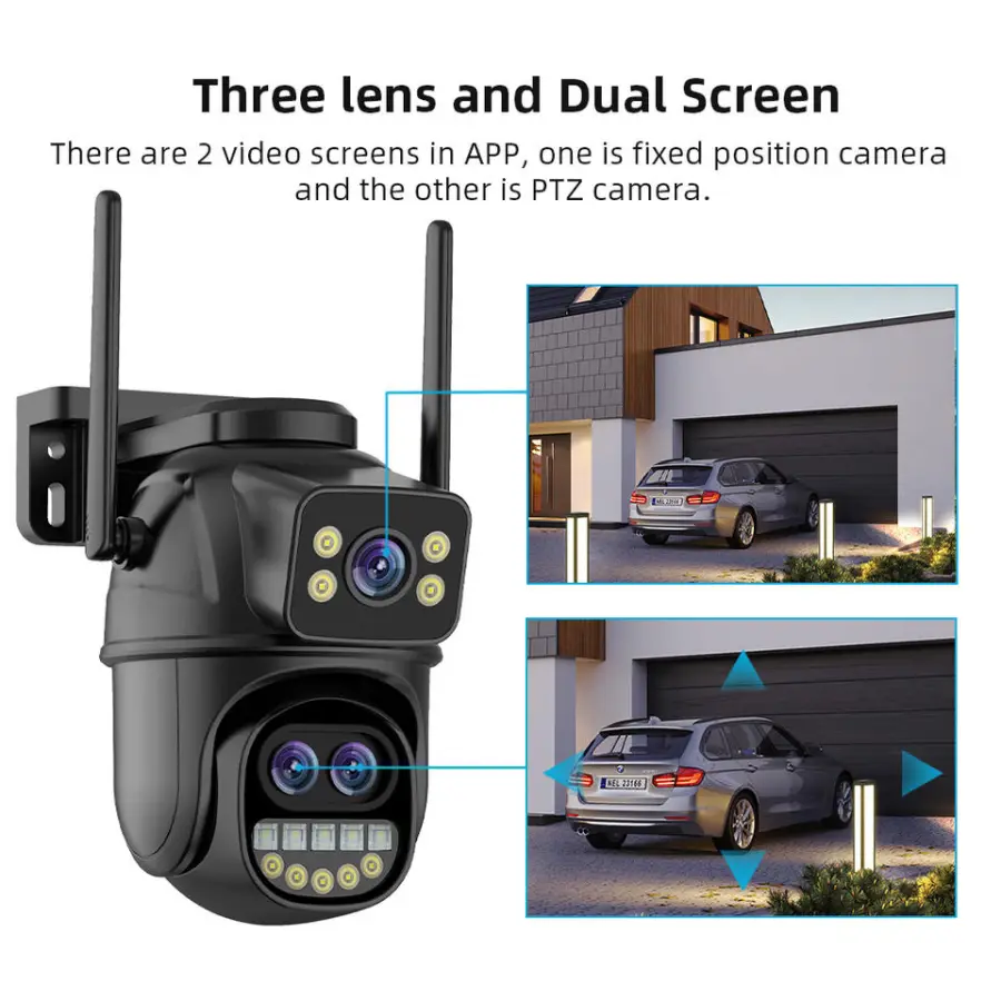 Icsee 8CH H.265 9MP Wireless CCTV Camera System Two Way Audio PTZ WIFI IP Security 8X Zoom 8CH WiFi NVR Security Camera — view 4