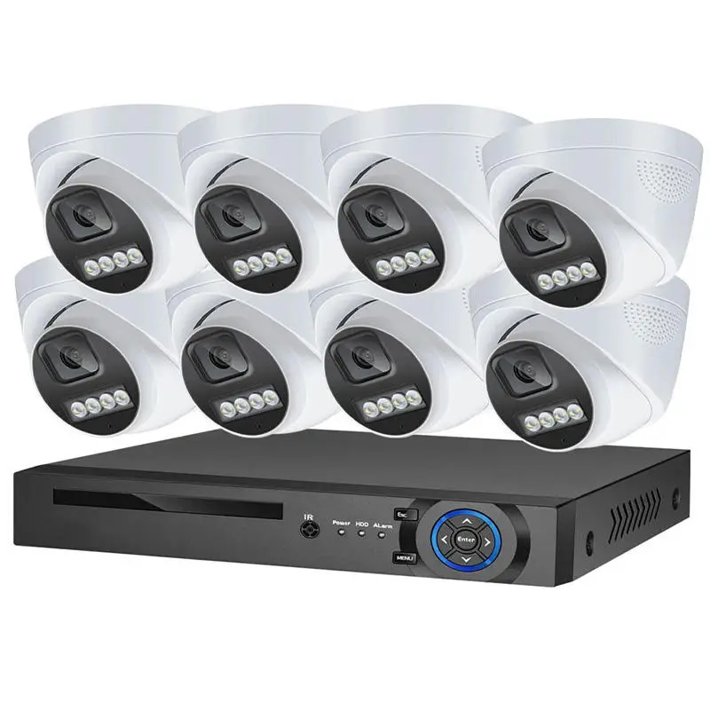 Xmeye 8MP 4MP 5MP 4CH Indoor Dome POE IP Camera System with Night Vision H.265 48V 1 Year Warranty Home Security NVR Kit — view 1