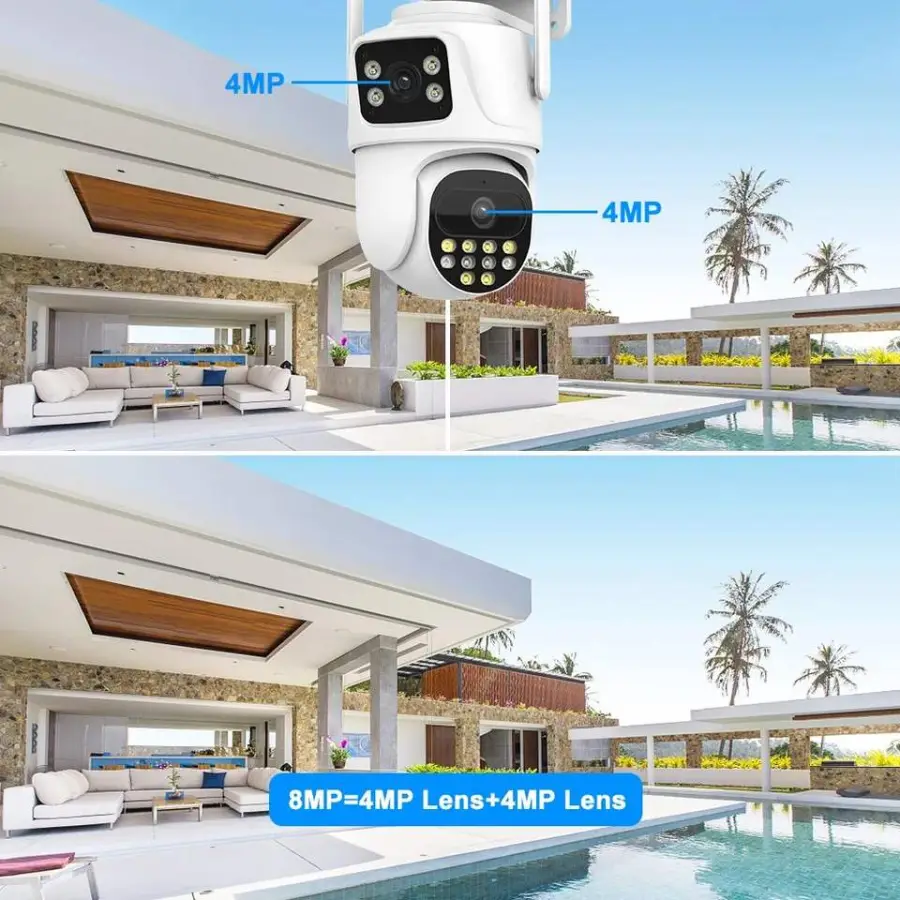 ICsee 6MP WIFI NVR Outdoor Waterproof Security Camera Kit with Night Vision Dual Lens H.265 Two-Way Audio Security Camera System — image 5