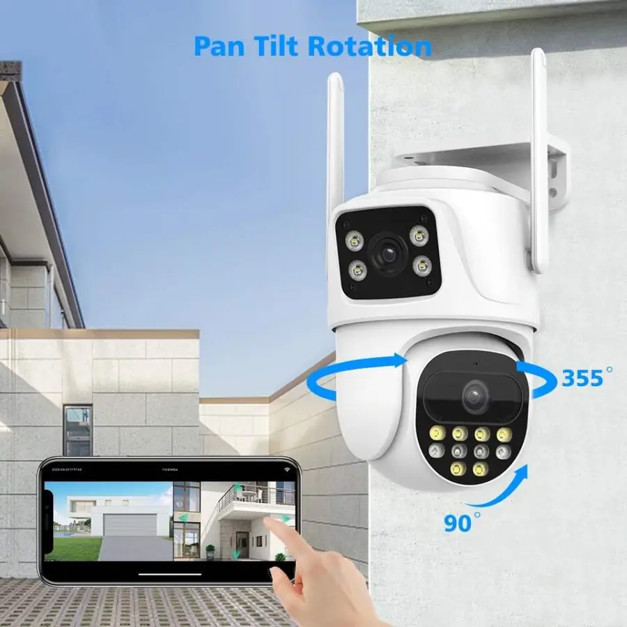 ICsee 6MP WIFI NVR Outdoor Waterproof Security Camera Kit with Night Vision Dual Lens H.265 Two-Way Audio Security Camera System — image 6