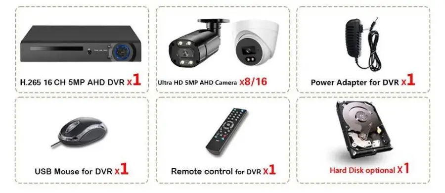 8mp 5mp Outdoor 8CH AHD Security Camera Kit 4k HDD Ahd Dvr Ki Surveillance Dvr Kit 2mp 8Channel AHD CCTV System — image 6