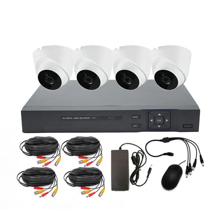 5MP 2MP CCTV Camera KitHome Security Cctv System 4ch 4ch Dvr Kit Surveillance 4ch AHD DVR Kit Security System Dome AHD D — view 1