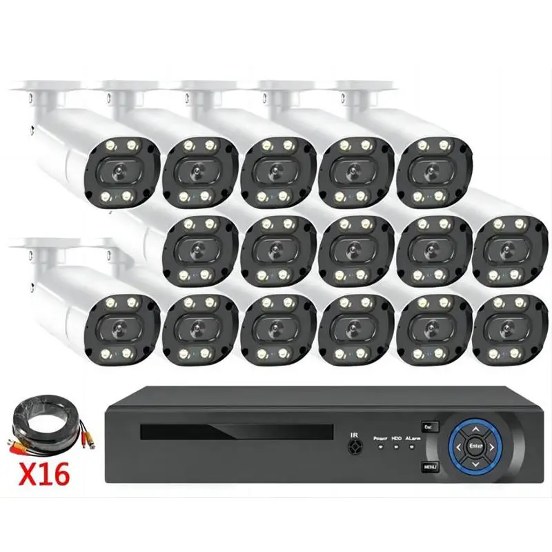 2mp 5mp Outdoor 16CH AHD Security Camera Kit 4k 16ch Ahd BULLET Dvr Kit CAMERA Dvr Kit 2mp 16Channel AHD Cctv Camera Sys — view 1