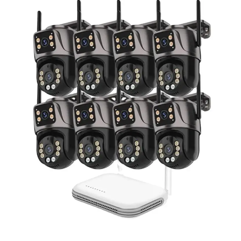 XM ICsee 6mp Surveillance Wi-fi Cctv Camera Kit Outdoor 2-Lens and 2-Screens Security Wifi Camera Kit Nvr Wireless Camer — view 1