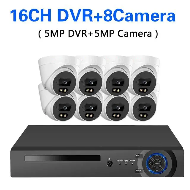 XM VMS 8ch 2MP 8MP 5MP Indoor AHD Analog Camera Surveillance Dome AHD Camera Kit Dome Security Cctv System Analog AHD Camera Kit — image 3