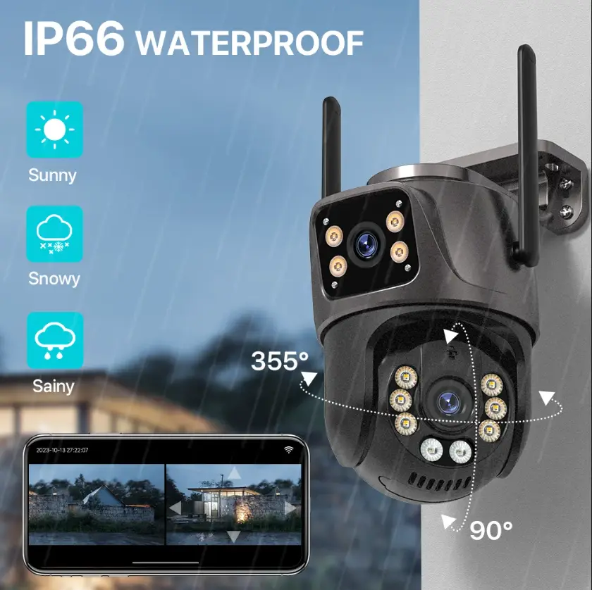 XM ICsee 6mp Surveillance Wi-fi Cctv Camera Kit Outdoor 2-Lens and 2-Screens Security Wifi Camera Kit Nvr Wireless Camera System — image 4