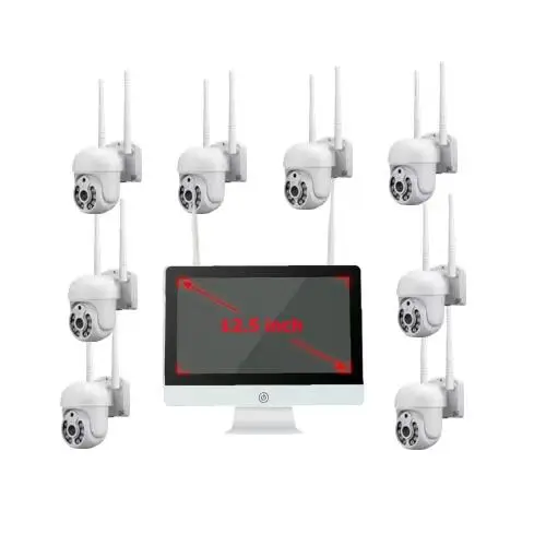 EseeCloud 3MP Network Wireless CCTV System 12.5Inch Screen Nvr System Wifi Camera Kit Smart Home Security Camera 8CH NVR — view 1