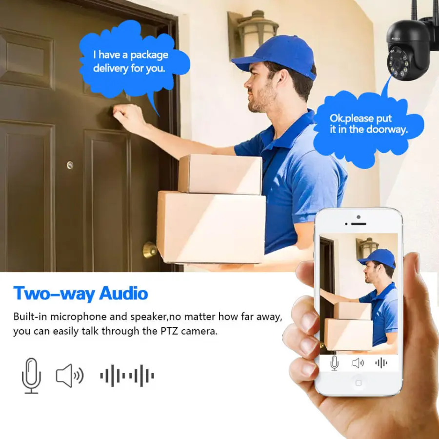 EseeCloud 4CH Wifi Nvr Camera Kit 5MP Network 3MP Outdoor WiFi NVR Camera Kit NTR CCTV PTZ Wireless Security Camera System — image 7