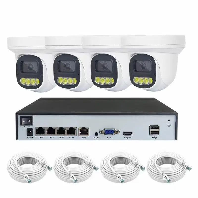 XMEye 4CH Poe Nvr Kit 8MP 48V POE Ip Camera CCTV Night Vision Security Audio Record Video 4MP POE Security Camera System — view 1