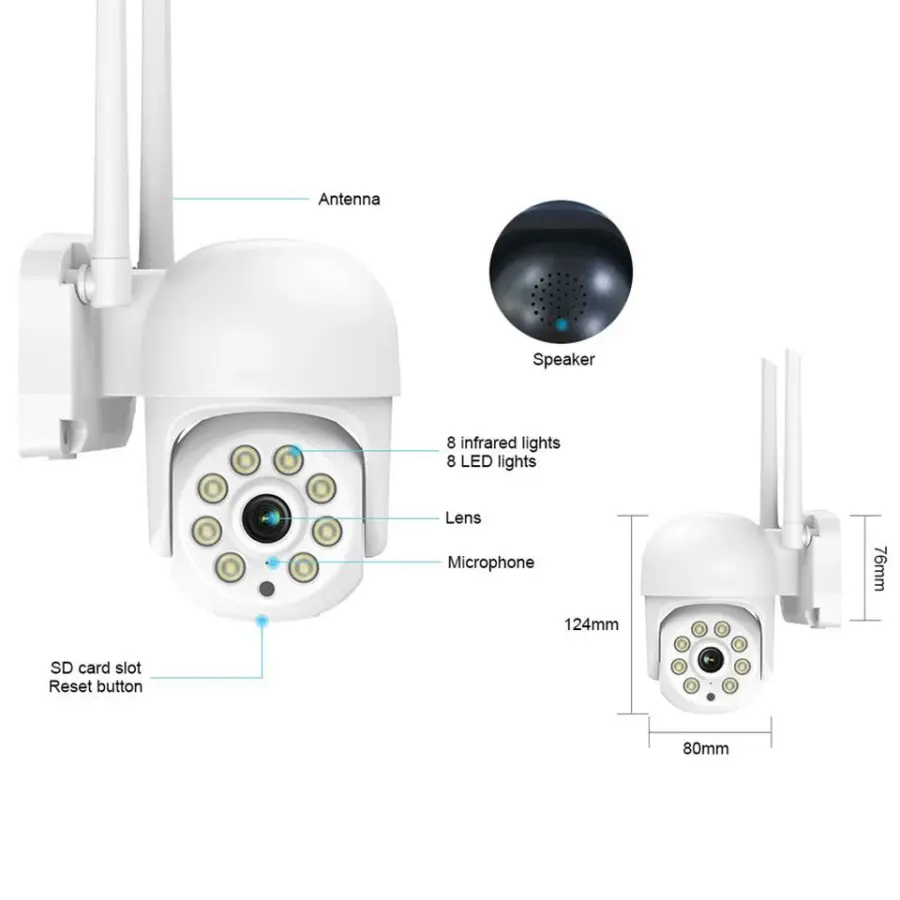 Tuya 8CH 3MP Wireless NVR Kit Wifi Dome Security Camera Kit Ptz CCTV System 12.5 Inch LCD Screen Wireless CCTV Camera Kit System — image 4