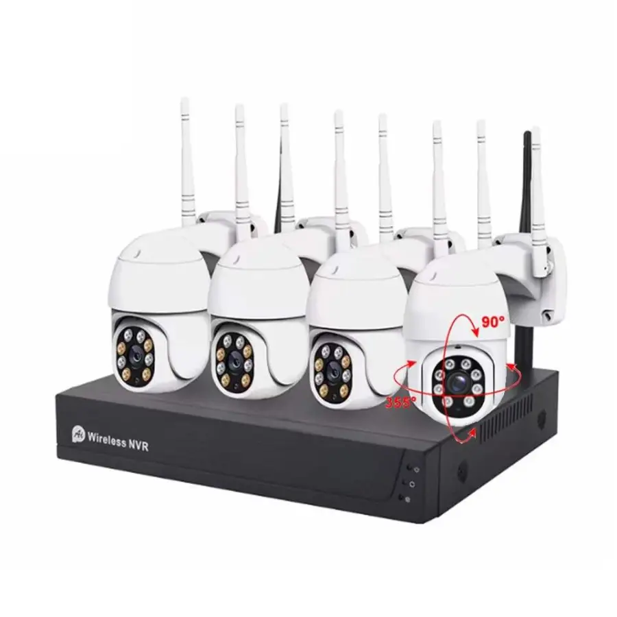 Tuya 4ch 3MP Security Wifi NVR Kit12.5 Inch LCD Monir Wi-fi Camera Kit Camera IP Wireless Cctv Camera Wireless CCTV Syst — view 1