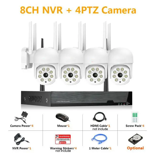 Tuya 4ch 3MP Security Wifi NVR Kit12.5 Inch LCD Monir Wi-fi Camera Kit Camera IP Wireless Cctv Camera Wireless CCTV Syst — view 3