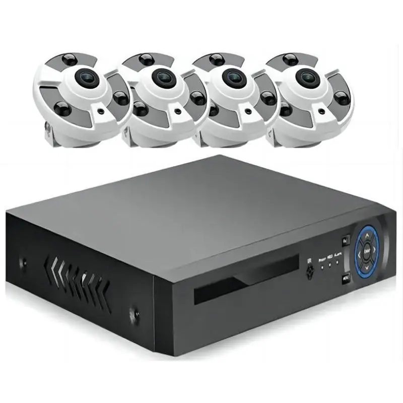 XMEye 4mp 5mp 8mp 4ch Panoramic POE Security Camera System Poe Cctv Fisheye IP Kit Ip 5MP 4ch POE Panoramic CCTV Camera — view 1