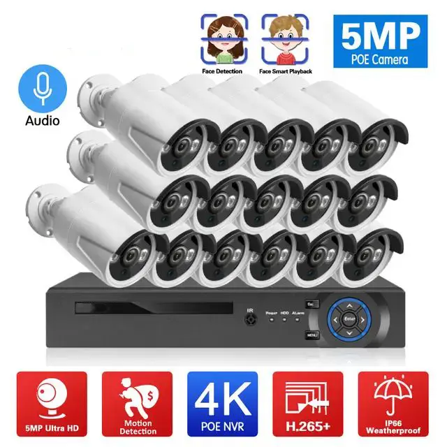 Xmeye 5mp 8mp 32CH POE CCTV Security Camera System 4MP Poe Nvr Kit CameraS Set 4 8 16 32Channel Ip Video POE CCTV Camera — image 4