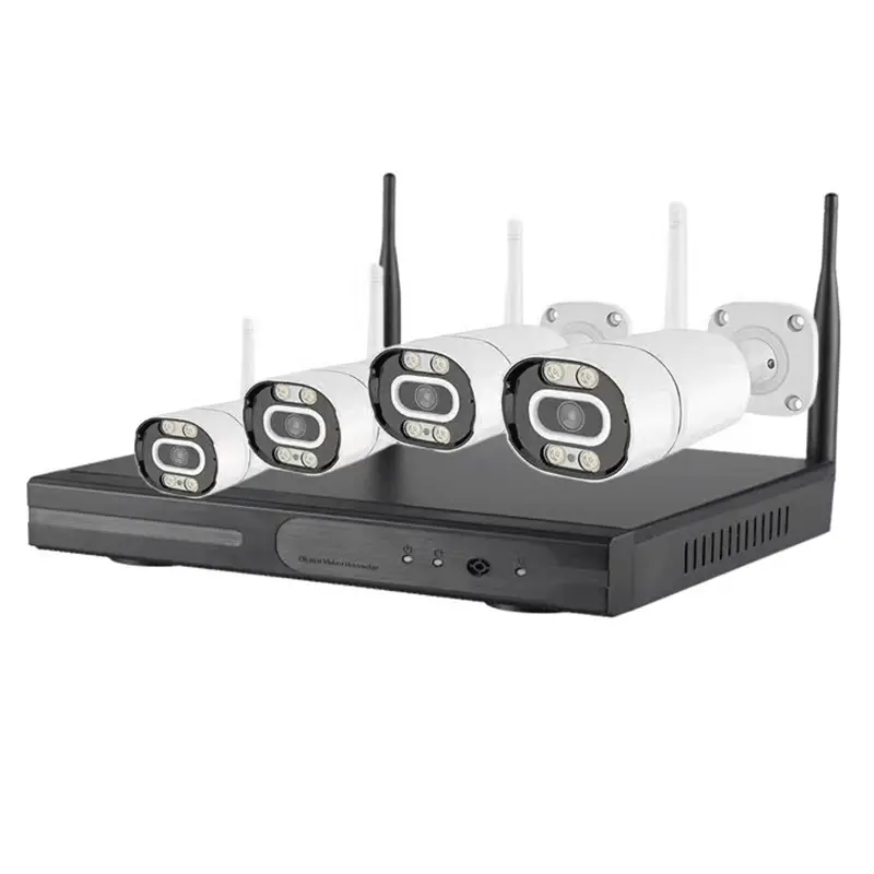 EseeCloudh 4ch 3MP 5MP BULLET Wireless Camera System NVR Kit Camera Outdoor Night Vision Security IP Camera WIFI CCTV Sy — view 1