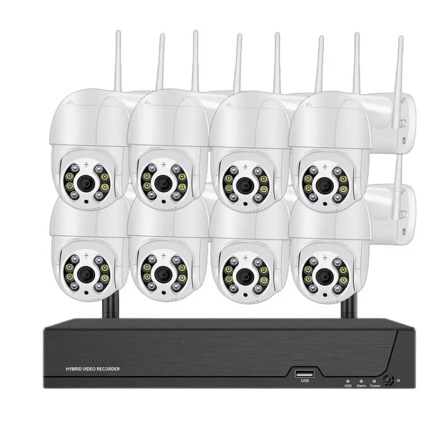 Promotion ICSEE 4MP Wireless PTZ CCTV System Kit 8CH Outdoor 4MP WiFi Camera 3MP NVR Two-Way Audio Night Vision Security — view 1