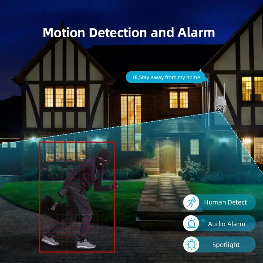 Promotion ICSEE 4MP Wireless PTZ CCTV System Kit 8CH Outdoor 4MP WiFi Camera 3MP NVR Two-Way Audio Night Vision Security Camera — image 6