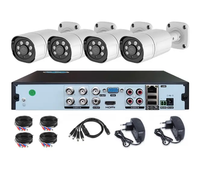 2MP 5MP XMEYE AHD Camera Dvr Kit 4ch 8ch Outdoor Waterproof Bullet Camera Dvr Kit Home Security Cctv System Cctv Camera — view 1