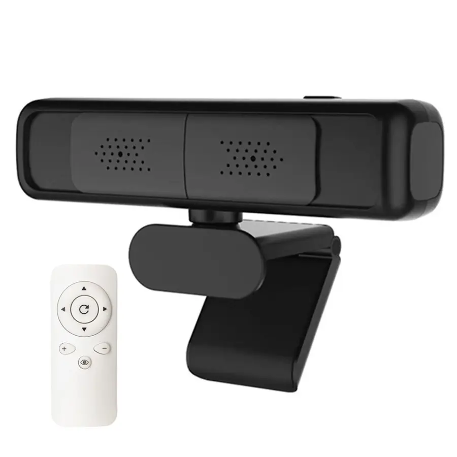 4K 8mp Remote Control 5X Digital Zoom Sliding Lens Privacy Cover Live Streaming USB Web Cam Camera UVC Computer Webcam — image 4