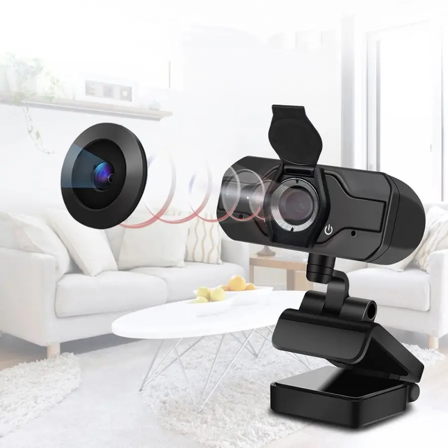 Webcam Factory Shenzhen Driver Free Lens Privacy Cover USB Web Cam Camera 360 Degree Rotation Webcam — view 1