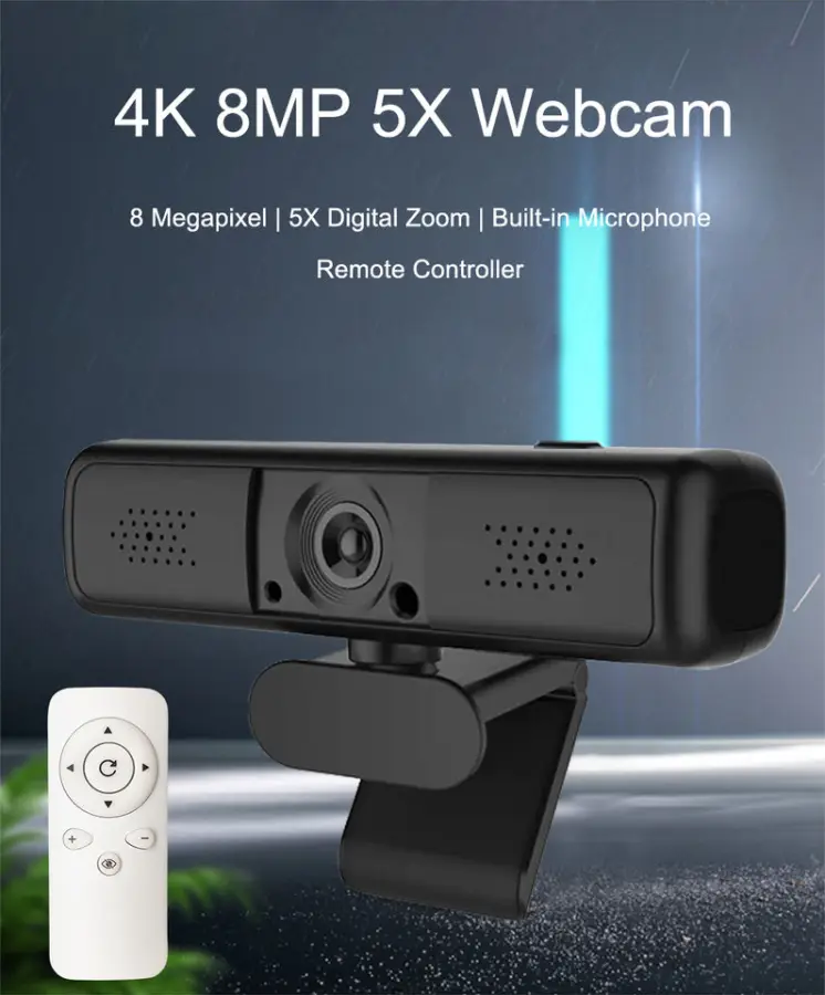 360 Degree Free Rotation 2K Autofocus Webcam for PC with Privacy Lens Cover — image 5