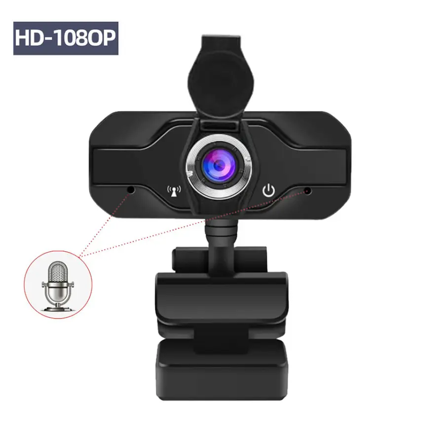 Free Customize Gift Box and Logo Factory Direct Supply USB Web Cam Camera 2mp Fixed Lens Privacy Lens Cover HD Webcam — image 3