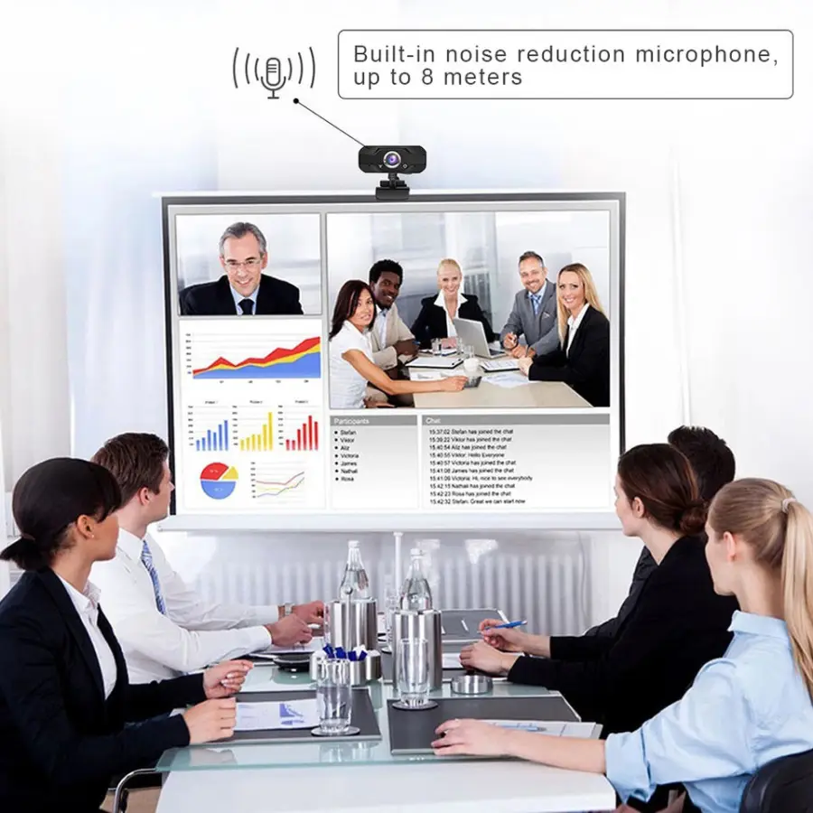 Best Desktop Full HD 1080P USB Computer Laptop Mini PC HD Streaming CMOS Sensor Webcam with Mic — image 5