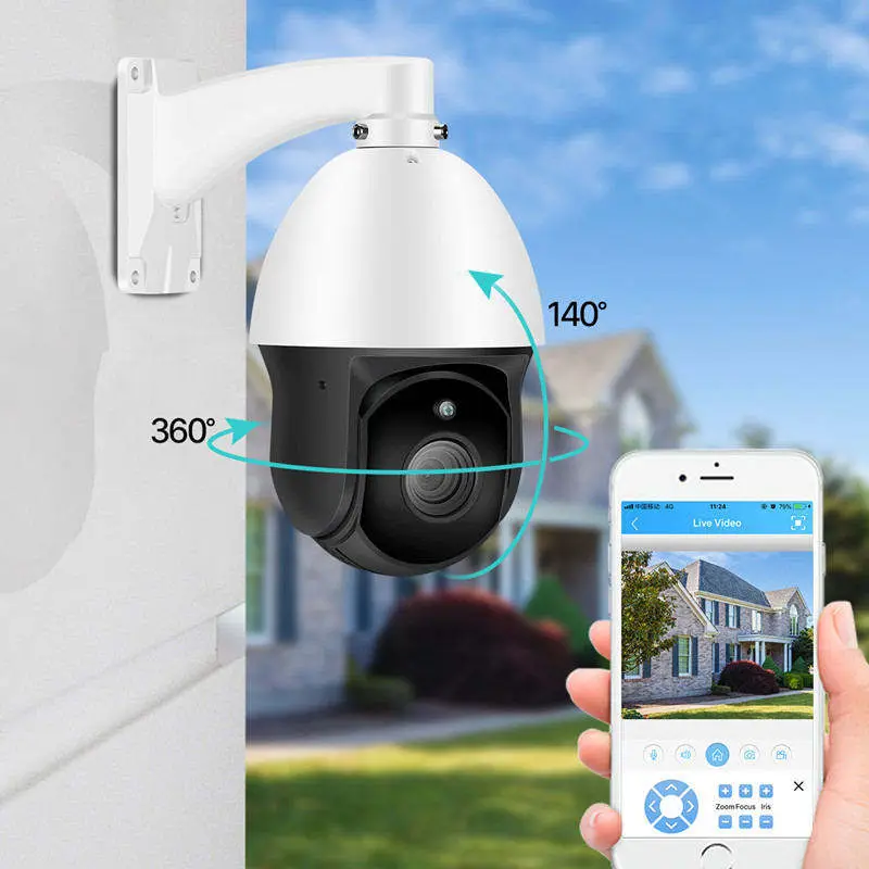 Professional 30x PTZ Zoom Dome CCTV Camera 8MP Full HD CMOS IP66 Outdoor H.265 NVR Wide Angle Audio Shenzhen — image 5