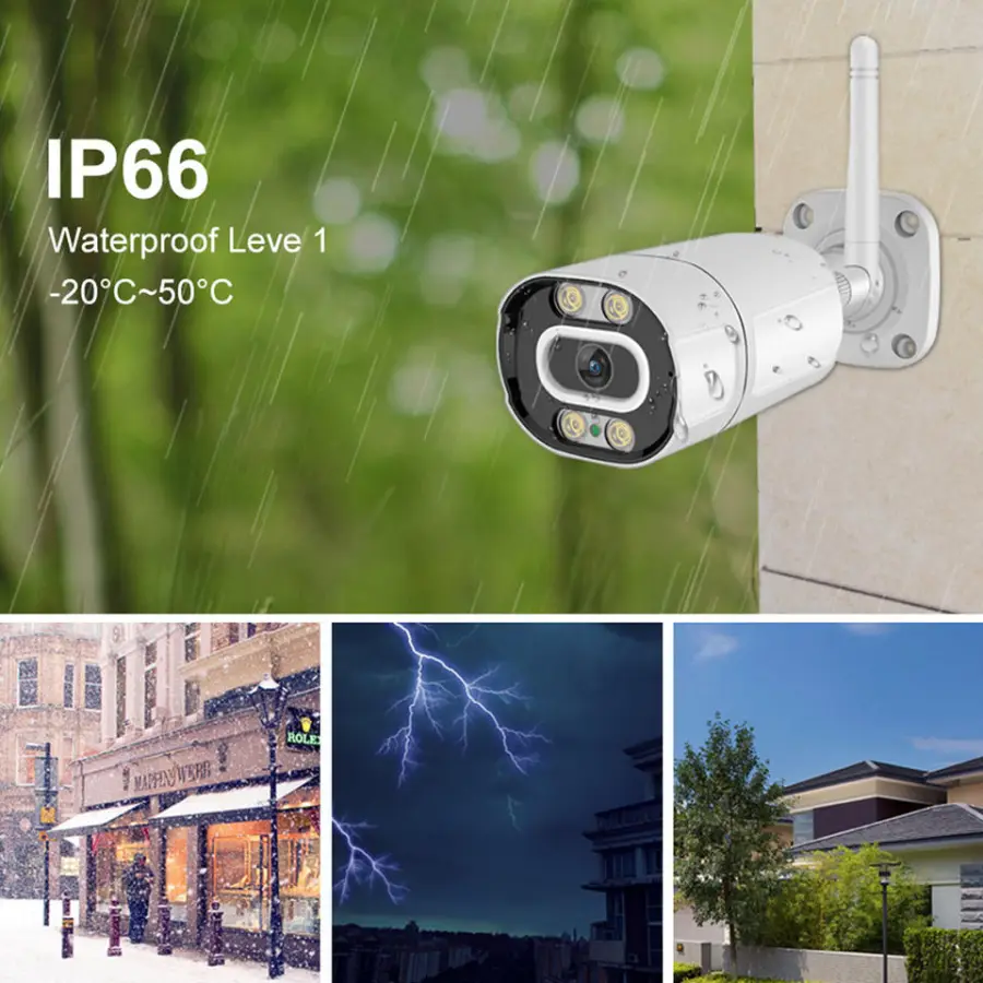 Jianvision 16CH 5MP IP66 CMOS WiFi Camera Security System with Screen NVR Built-in HDD Full Color Night Vision 2-Way Audio — image 3