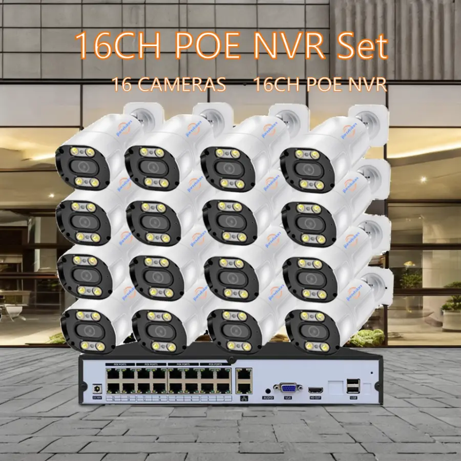 Jianvision 16-Channel 4MP POE Bullet IP Camera System Indoor and Outdoor Use with NVR Data Storage Option Waterproof IP66 — image 6