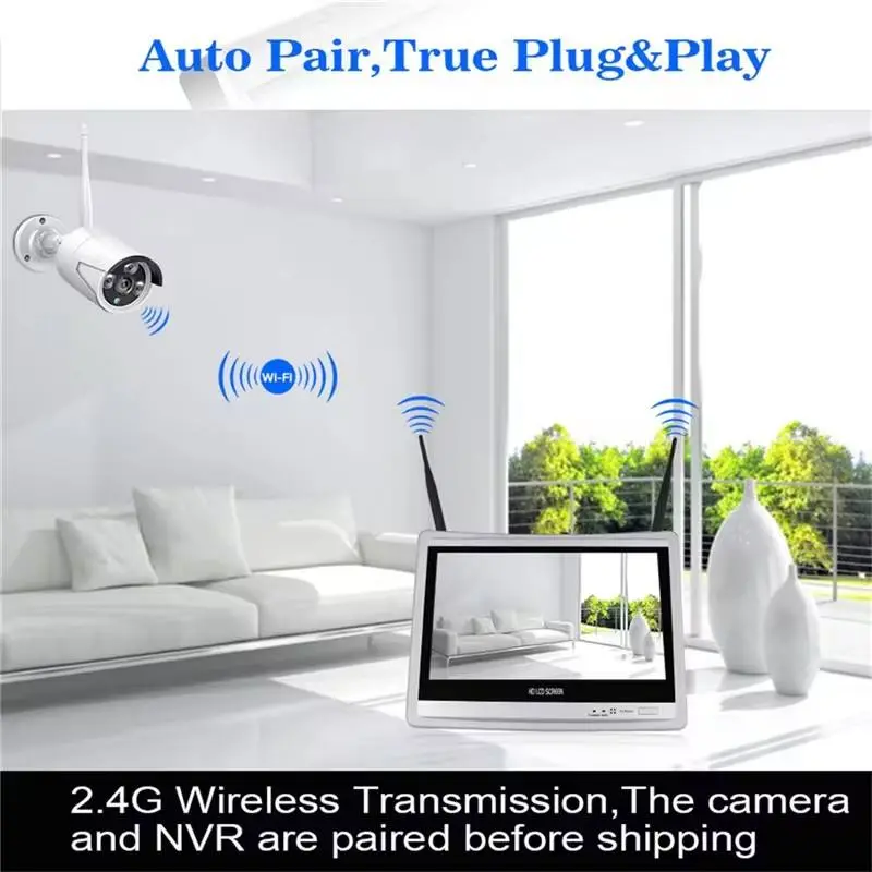 Jianvision Eseecloud App 16-Channel 5MP Wireless Network Camera System Night Vision 12-inch Monitor NVR IP66 Waterproof Power — image 4