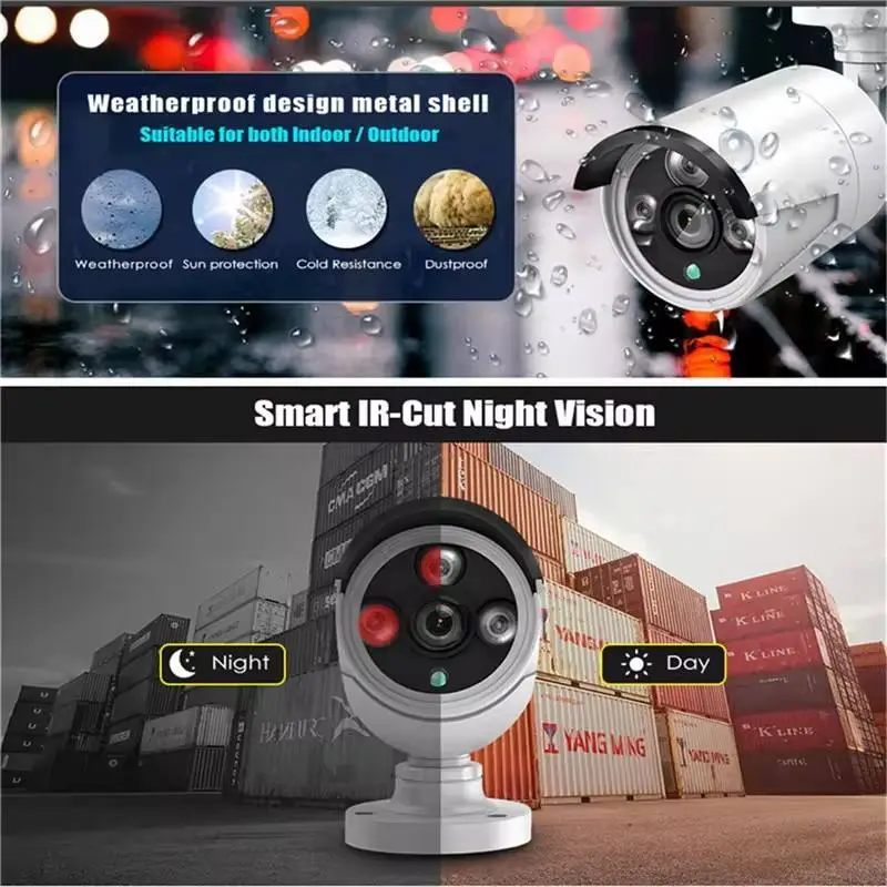 Jianvision Eseecloud App 16-Channel 5MP Wireless Network Camera System Night Vision 12-inch Monitor NVR IP66 Waterproof Power — image 6