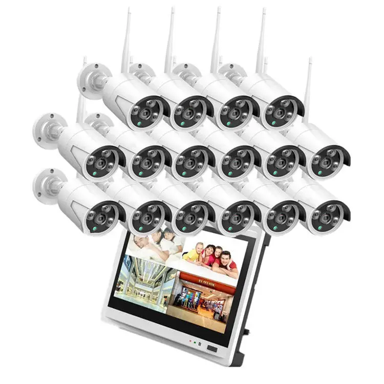 Jianvision 16-Channel 3MP Wireless Camera System 12.5-Inch Screen NVR Eseecloud App Night Vision CMOS Sensor Built-In Mi — view 1