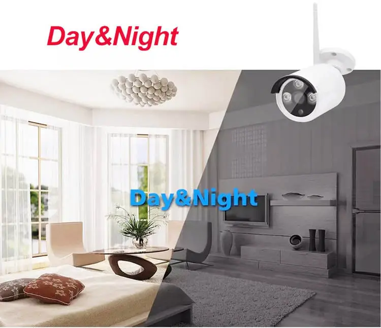 Professional 4CH Wireless CCTV Kit Indoor/Outdoor Night Vision IP Video Security System NVR 12V DC Home Eseecloud Wifi — image 6