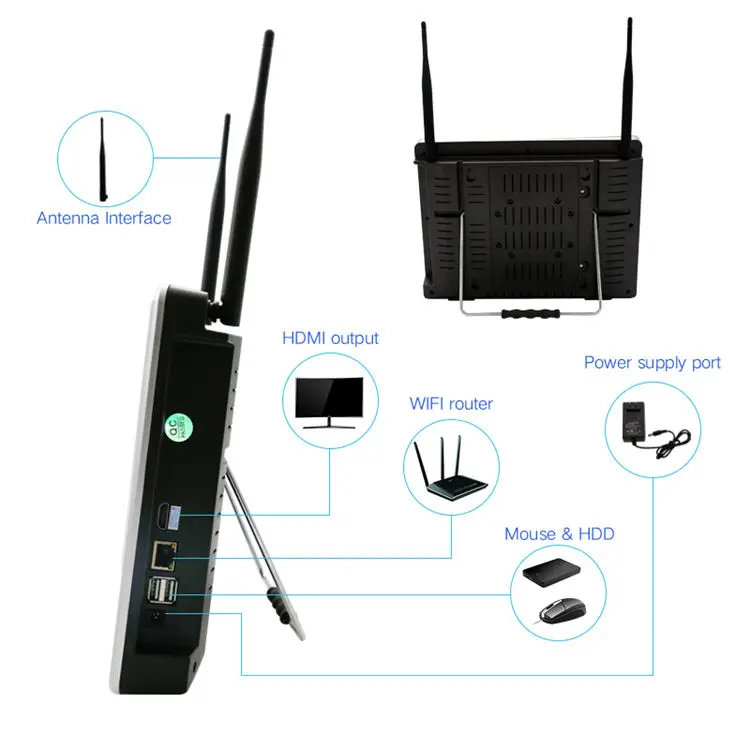 Jianvision 4CH 3MP Wireless NVR Kit with 12.5 Inch LCD Screen Eseecloud Dome Security Camera System H.265 Ip65 CMOS Wifi DC 12V — image 6