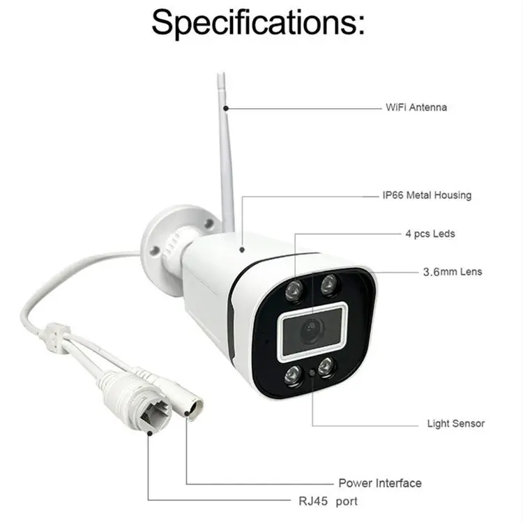 Wholesale Professional Outdoor 100 Meter Long Range 4 Channel 5MP Wireless Security CCTV Camera System with NVR IP66 Waterproof — image 5
