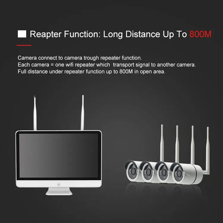 Jianvision 16inches Screen NVR 4channels Wireless Marine Long Range Security Cctv Camera System for Home Wifi — image 5