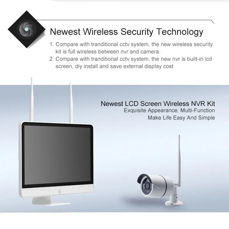 Jianvision 16inches Screen NVR 4channels Wireless Marine Long Range Security Cctv Camera System for Home Wifi — image 6